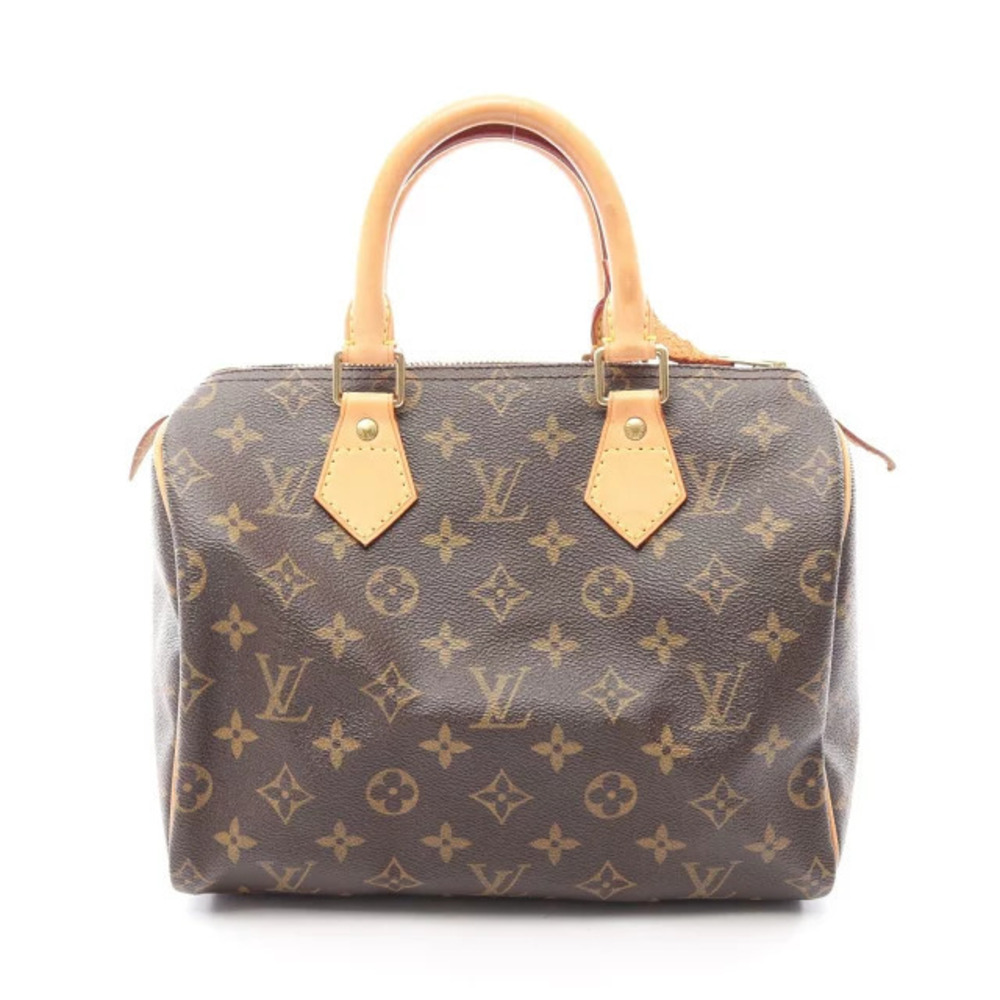 Louis Vuitton Speedy Monogram Handbag Canvas Leather Brown